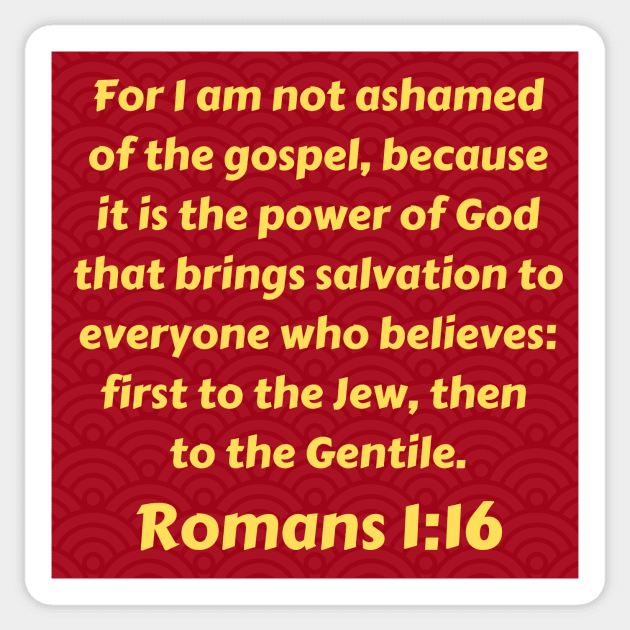 Bible Verse Romans 1:16 Sticker by Prayingwarrior